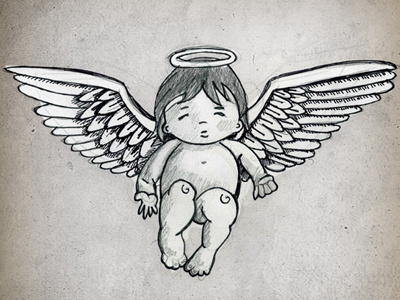 Angel Sketch angel drawing ink paper pencil sketch wings