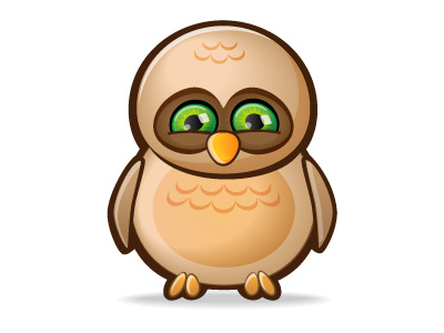 Owl with the Emerald Eyes illustration owl vector