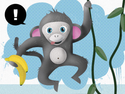 Contact Monkey illustration monkey