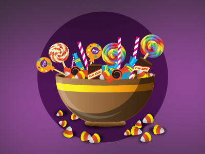 Candy Dish dish halloween candy illustration