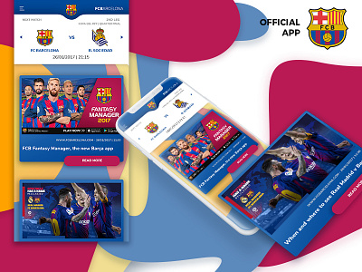 FC Barcelona App | Concept Redesign app concept fc barcelona fcb football messi redesign