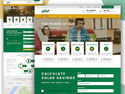 Web UI | Solar Company company demo landingpage light solar sun ui ux web