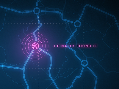 I finally found it debut finish glow hello lines map navigation roads way