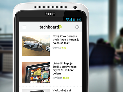 Techboard mobile app android app clean minimal mobile white