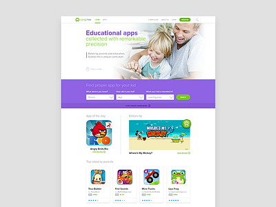 Educational Apps Homepage (WIP) android apps clean filter flat home icons ipad iphone kid minimal