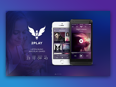 2Play coming soon page android app bird coming counter ios music player soon