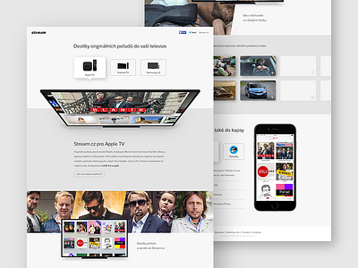 Stream.cz Microsite android app apple application lg microsite page samsung show stream television tv