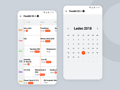 iPrima app - TV Schedule android app calendar clean flat schedule simple television tv tv show