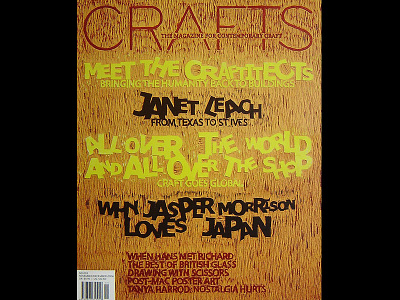 Hand carved Linocut Crafts Magazine Cover