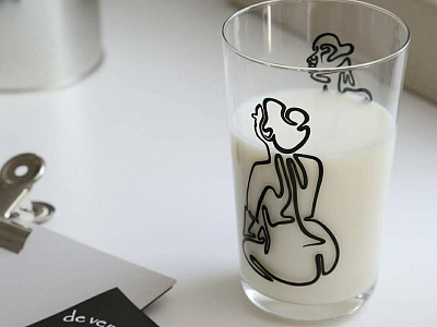 Ritzenhoff Milk Glass Graphic design figure glass glassware graphic graphic design illustration