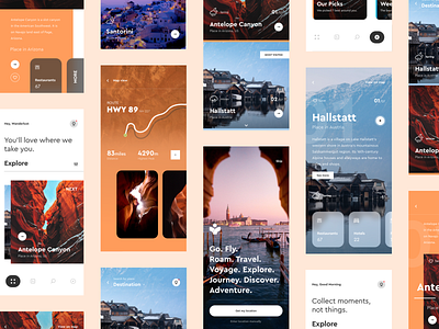 UI Design: Travel Guide App Concept app concept design design app designer graphic illustration logo minimal minimalism popular popular design sketch travel travel app trending typography ui ux vector