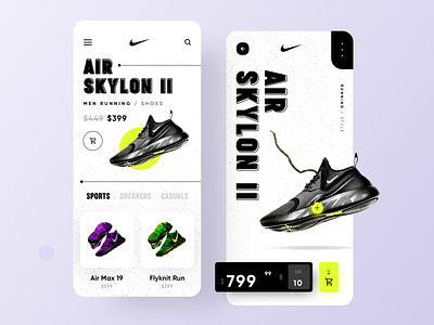 UI Design - Nike Shoes App Concept air max airmax app app design concept design designer illustration logo nike nike running pinterest shoe design shoes sketch typography ui ux vector