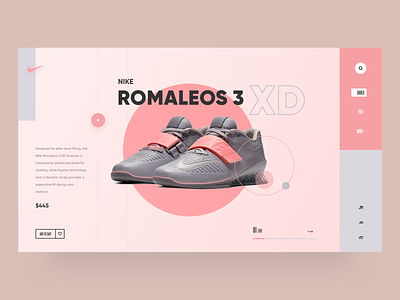 UI Design - Nike Shoes Web Concept app concept design designer illustration nike shoes typography ui ux vector web design website