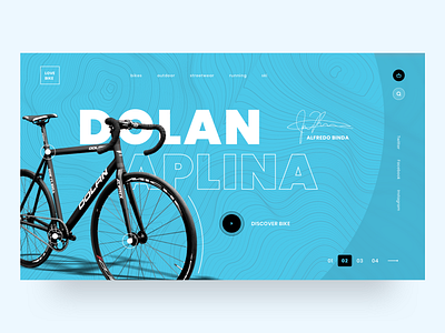 UI Design - Love Bike Web Concept app bicycle bike design designer illustration logo sketch typography ui ux vector