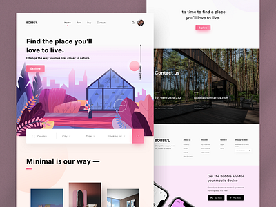 UI Design: BOBBE'L . Find the place where you love to live.