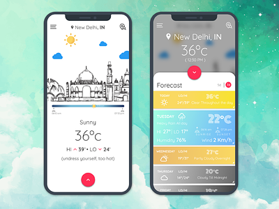 Weather App Dashboard 2 app concept dashboard designer graphic minimal principle sketch ui ux weather