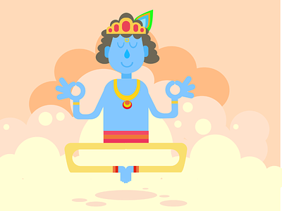 Lord Krishna Cartoon designs, themes, templates and downloadable graphic  elements on Dribbble