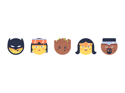 Illustration - Icons Superheros