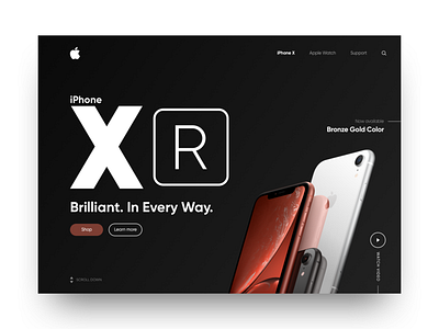 Iphone XR animation app branding design designer dribbble graphic hero illustration illustrator iphone logo rosegold sketch typography ui ux vector web xr