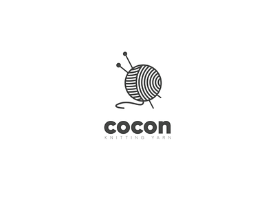 cocon - knitting yarn app bradning design designer graphic identity illustration illustrator inspiration knitting logo logo 2d minimal sketch type typography ui ux vector yarn