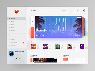 Multi Streaming Dashboard app branding dashboard design designer dribbble graphic illustration illustrator logo minimal sketch stream streaming app type typography ui ux vector web