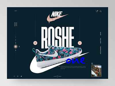 Nike - Roshe One app branding design designer dribbble follow graphic home illustration illustrator logo minimal shoes sketch type typography ui ux vector web