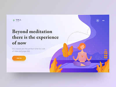 Yoga Club: Beyond Meditation app branding clean design designer flat graphic illustration illustrator logo meditation minimal sketch type typography ui ux vector web yoga