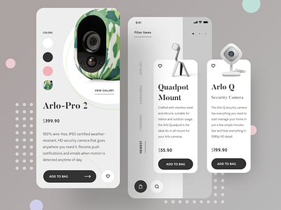 The essential elements of true peace in mind “Arlo App 1.O”⁣ aniamtion app arlo design designer dribbble best shot illustration instagram logo security app smarthome trending ui typography ui ux vector