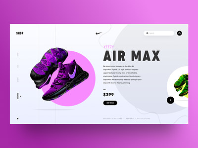 UI Design - Nike Air Max Landing Page Concept⁣