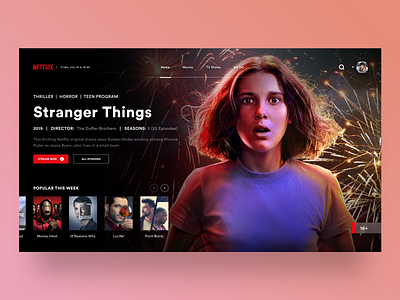 Landing Page: Netflix UI Design