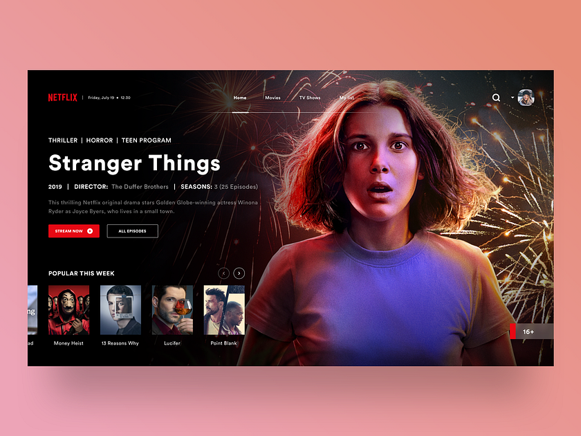 Landing Page: Netflix UI Design by msdesigns on Dribbble