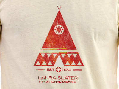 T-Shirt Design distressed midwife one color onecolor screen screenprinting silkscreen tribal tshirt design vintage