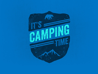 Official Camp Shirt apparel badge bear camp camping gone camping mountains tent texture tshirt
