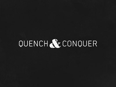 Quench & Conquer branding clean identity logo minimal