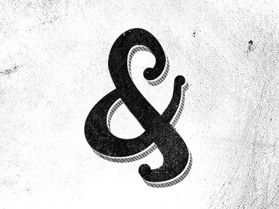 Ampersand ampersand and blackandwhite custom texture typography