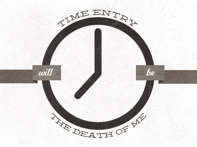 Time Entry Evil deming losttype simple texture three color time type typography vintage