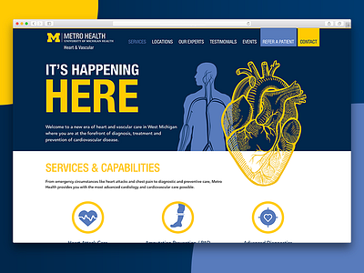 Metro Health front end interface ui ux webdesign