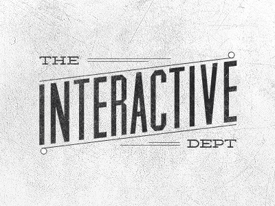The Interactive Dept. agency deming exclusive interactive logo losttype muncie t shirt texture