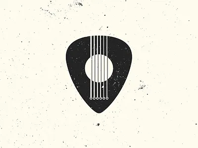 Guitar band graphic design guitar guitar pick guitar strings logo minimalism music pick string