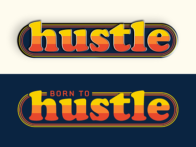Hustle born to hustle cooper std enamel pin hustle lettering logo retro typography vintage