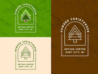 Howard Christensen Nature Center badge clean geometric kent city michigan minimalism nature nature center stamp texture