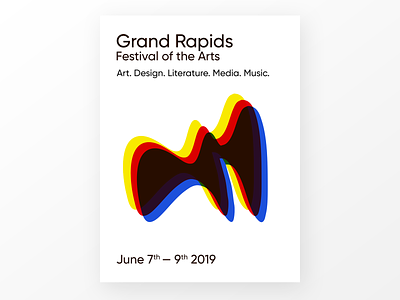 Grand Rapids Festival of the Arts festival grand rapids graphic design michigan minimalist overlap overlay poster design shape elements the arts west michigan