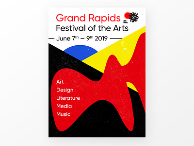 Grand Rapids Festival of the Arts grand rapids michigan poster poster design shape elements shapes texture the arts typography west michigan