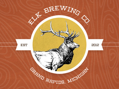 Elk Brewing - Grand Rapids, MI beer beer logo canaveral concept deer elk elk brewing grand rapids label logo nick slater wood pattern