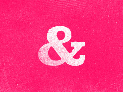 Distressed Hot Pink Ampersand