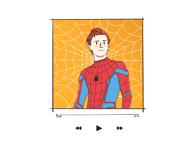 Illustration #6 avenger character cute doodle illustration spiderman tom holland