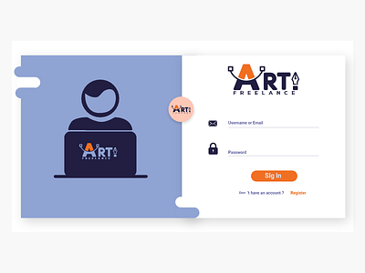 Arti Freelance Login Form illustration ilustration ilustrator interface