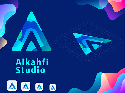 Alkahfi Studio Logo branding design ilustration interface logo logodesign logos ui vector