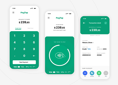 PayTap - Accept Contactless Payments With Your Phone android app apple apple ios branding design graphic design icon iphone mobile mobile application mobile design mobile interface mobile ui mobile ux mvp tap to pay terminal ui ux
