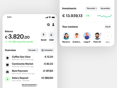 Fincase - Minimalist Banking App Concept